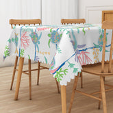 Lofaris Summer Underwater Tablecloth with Sea Turtle Totem for Ocean Coastal and Marine Life Themed Decor